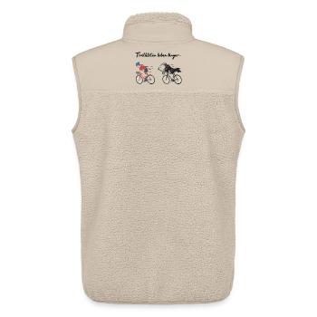 Triathlon triathletes live longer! - Unisex Sherpa Gilet by Stanley/Stella - beige - Back - AI Model Male 178 light (178cm)
