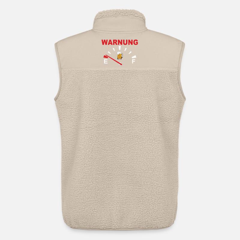 Warnung mit Bierglas Motiv - Unisex Sherpaweste von Stanley/Stella - Beige