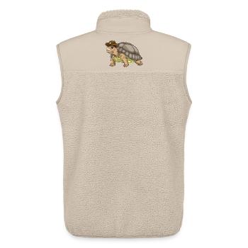 Turtle Sheriff Sheriff's Hat - Unisex Sherpa Gilet by Stanley/Stella - beige - Back - AI Model Male 178 light (178cm)