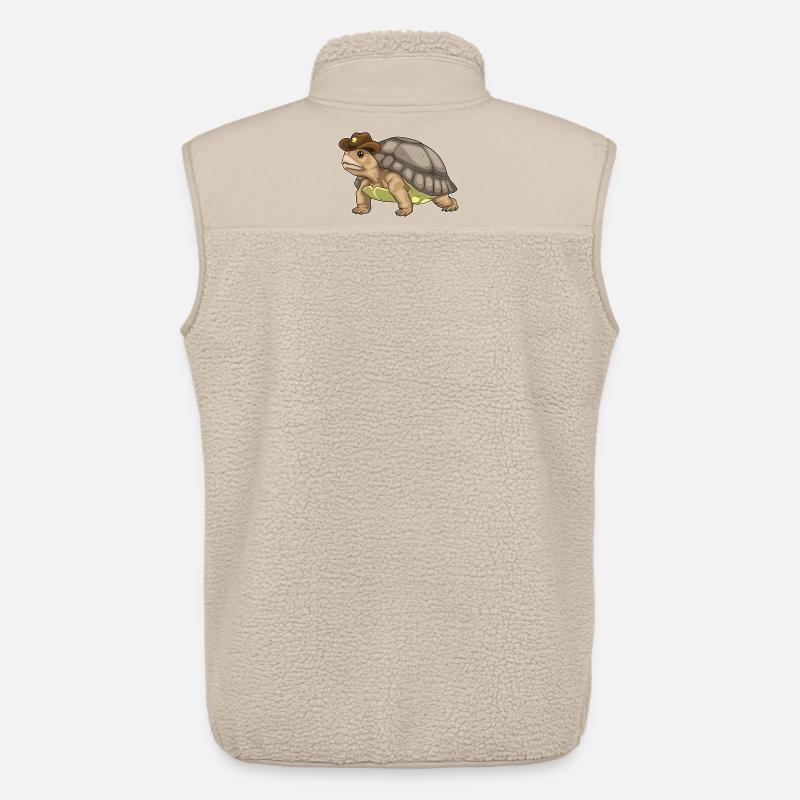 Turtle Sheriff Sheriff's Hat - Unisex Sherpa Gilet by Stanley/Stella - beige
