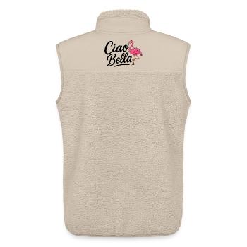 Ciao Bella - Unisex Sherpa Gilet by Stanley/Stella - beige - Back - AI Model Male 178 light (178cm)
