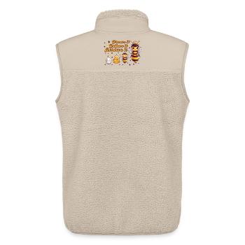 Queen Bee Girl Motivation School Dream - Unisex Sherpa Gilet by Stanley/Stella - beige - Back - AI Model Male 178 light (178cm)
