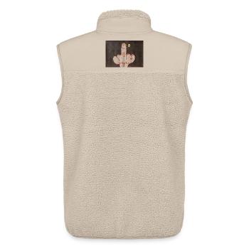 (ma) couronne - Veste sans manches sherpa unisexe Stanley/Stella - beige - Dos - AI Model Male 178 light (178cm)