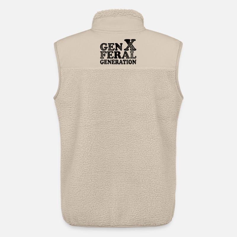 Génération Féroce Vintage Génération X - Veste sans manches sherpa unisexe Stanley/Stella - beige