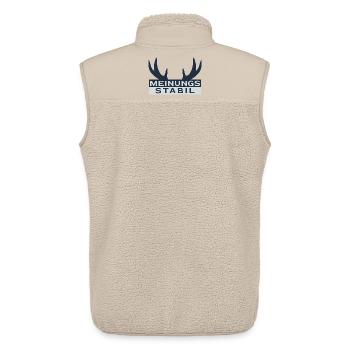 meinungsstabil Dickkopf Sturkopf Sturschädel stur - Unisex Sherpaweste von Stanley/Stella - Beige - Hinten - AI Model Male 178 light (178cm)