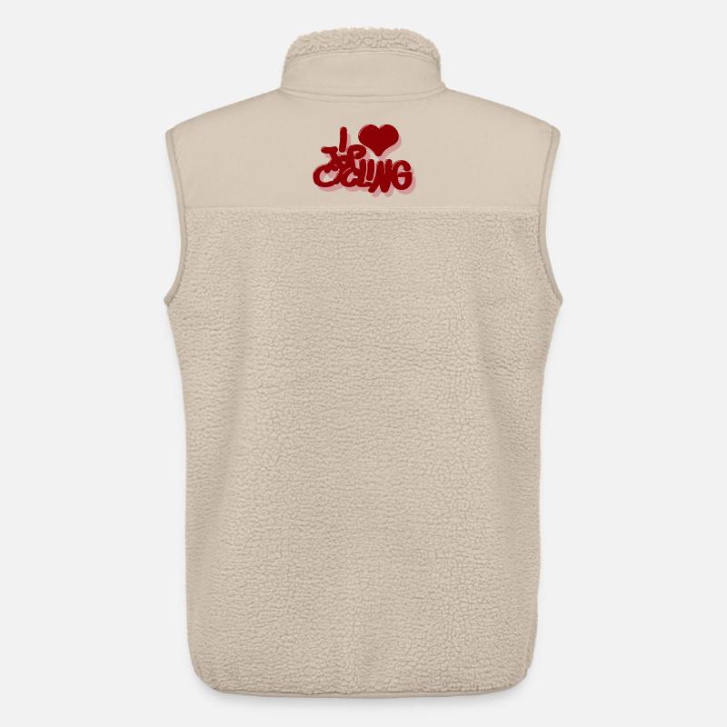 I_Love_cycling_rot - Unisex Sherpaweste von Stanley/Stella - Beige