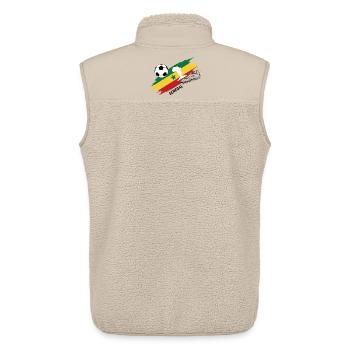 Senegaler Fußballtrikot-Anhänger Senegal-Foot - Unisex Sherpaweste von Stanley/Stella - Beige - Hinten - AI Model Male 178 light (178cm)