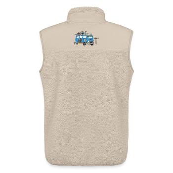 Schweden Camper Motiv Vanlife Camping Urlaub - Unisex Sherpaweste von Stanley/Stella - Beige - Hinten - AI Model Male 178 light (178cm)