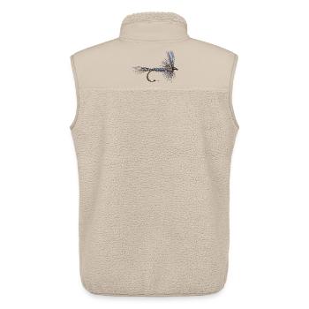 Blue Dun Streamer - Unisex Sherpaweste von Stanley/Stella - Beige - Hinten - AI Model Male 178 light (178cm)