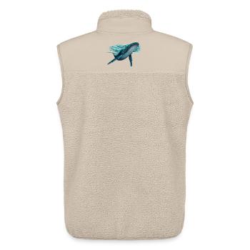 Whale - Veste sans manches sherpa unisexe Stanley/Stella - beige - Dos - AI Model Male 178 light (178cm)