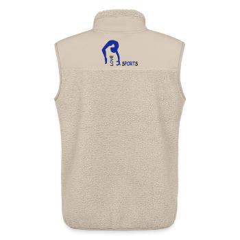 sports - Unisex Sherpa Gilet by Stanley/Stella - beige - Back - AI Model Male 178 light (178cm)
