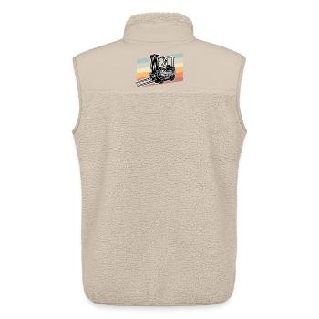 Chariot élévateur - Veste sans manches sherpa unisexe Stanley/Stella - beige - Dos - AI Model Male 178 light (178cm)