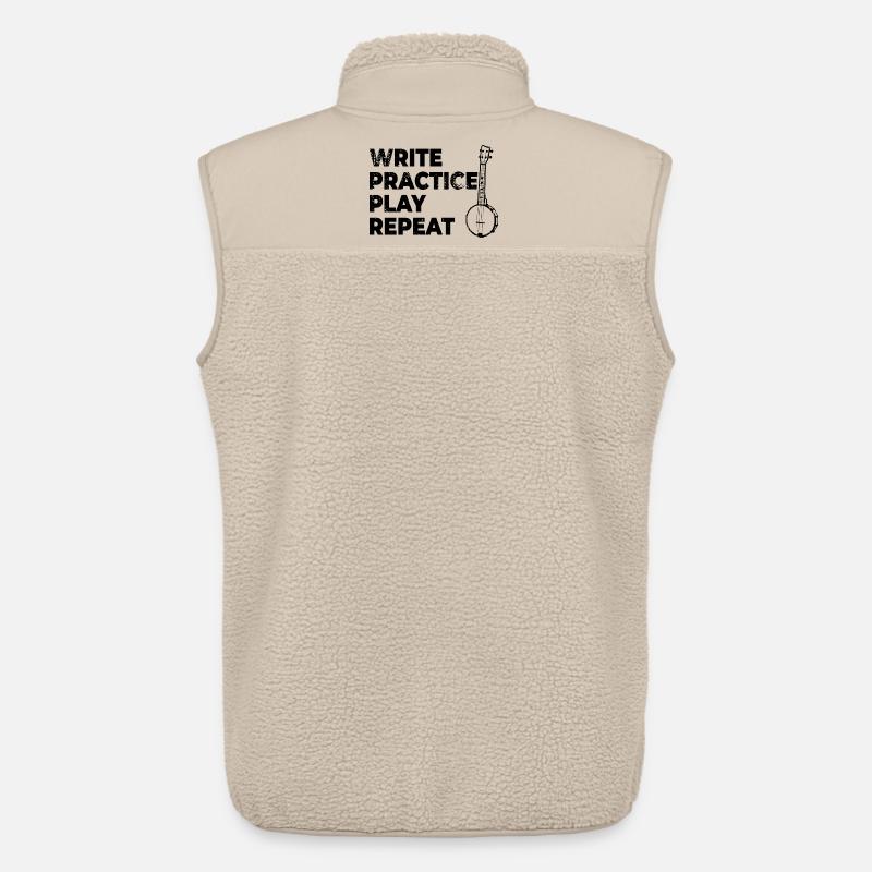 Motivierender Banjo Spruch - Unisex Sherpaweste von Stanley/Stella - Beige