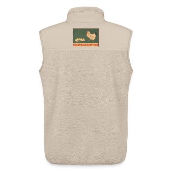 Famille de poulet - Family First Design - Veste sans manches sherpa unisexe Stanley/Stella - beige - Dos - AI Model Male 178 light (178cm)