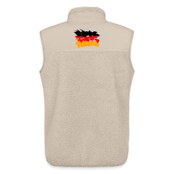 Deutschland Flagge Graffiti Design - Unisex Sherpaweste von Stanley/Stella - Beige - Hinten - AI Model Male 178 light (178cm)