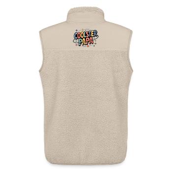 Papa le plus cool néon rétro - Veste sans manches sherpa unisexe Stanley/Stella - beige - Dos - AI Model Male 178 light (178cm)