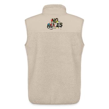 No Rules Camouflage Graffiti Street Style - Unisex Sherpaweste von Stanley/Stella - Beige - Hinten - AI Model Male 178 light (178cm)
