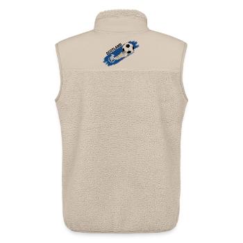 Écosse Football Maillot Supporter Scotland Soccer - Veste sans manches sherpa unisexe Stanley/Stella - beige - Dos - AI Model Male 178 light (178cm)