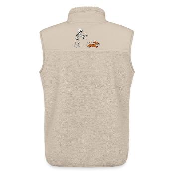 Halloween, Dackel, Skelett - Unisex Sherpaweste von Stanley/Stella - Beige - Hinten - AI Model Male 178 light (178cm)