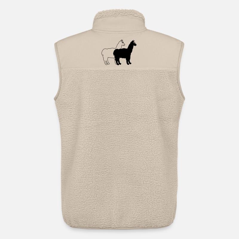 witzige Alpakas  - Unisex Sherpaweste von Stanley/Stella - Beige
