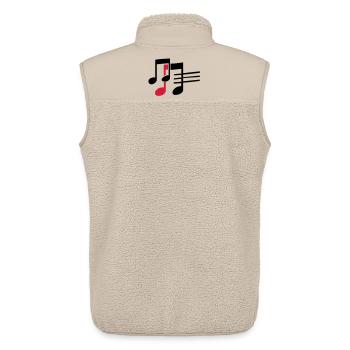 music - Unisex Sherpa Gilet by Stanley/Stella - beige - Back - AI Model Male 178 light (178cm)