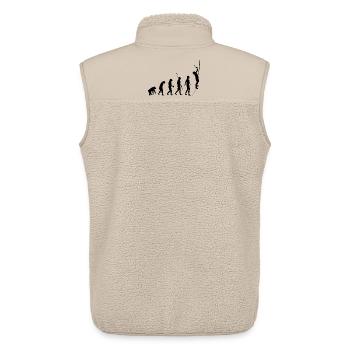 Human evolution, ice climbing, ice climbers - Unisex Sherpa Gilet by Stanley/Stella - beige - Back - AI Model Male 178 light (178cm)