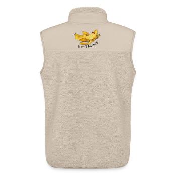Let’s go Bananas Aquarell lustiges Zitat - Unisex Sherpaweste von Stanley/Stella - Beige - Hinten - AI Model Male 178 light (178cm)