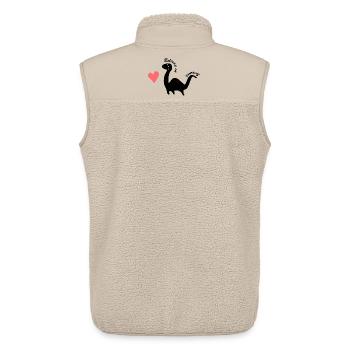 belive in yourself - Unisex Sherpaweste von Stanley/Stella - Beige - Hinten - AI Model Male 178 light (178cm)