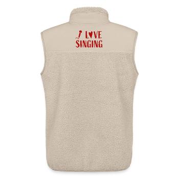 I love singing - Musik Liebe Sänger Musiker - Unisex Sherpaweste von Stanley/Stella - Beige - Hinten - AI Model Male 178 light (178cm)