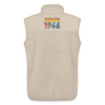 Vintage Birthday 1966 Retro Gift Born In 1966 - Unisex Sherpa Gilet by Stanley/Stella - beige - Back - AI Model Male 178 light (178cm)