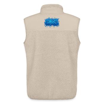 Graffiti CHRIS Name Gift Ideal Printable On - Unisex Sherpa Gilet by Stanley/Stella - beige - Back - AI Model Male 178 light (178cm)