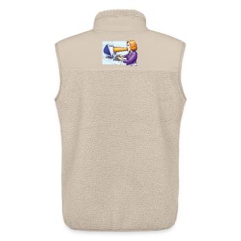 COMPUTER ADDICT WOMAN – Geek & Science-Fiction - Unisex Sherpaweste von Stanley/Stella - Beige - Hinten - AI Model Male 178 light (178cm)