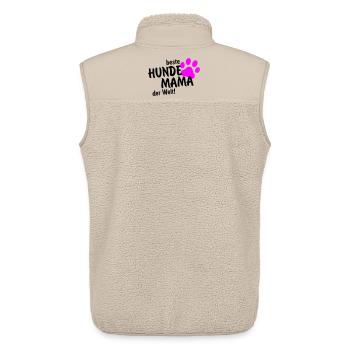 beste Hundemama der Welt - Unisex Sherpaweste von Stanley/Stella - Beige - Hinten - AI Model Male 178 light (178cm)