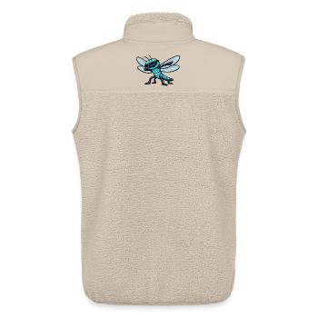 Dabbing Libelle - Unisex Sherpaweste von Stanley/Stella - Beige - Hinten - AI Model Male 178 light (178cm)