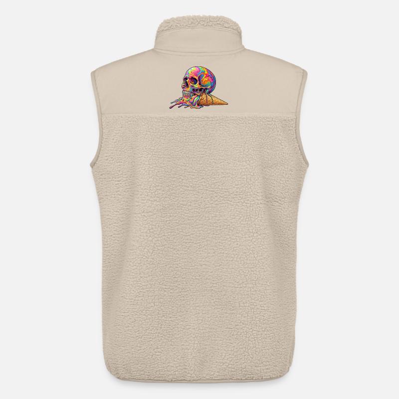 Cream Skull - Veste sans manches sherpa unisexe Stanley/Stella - beige
