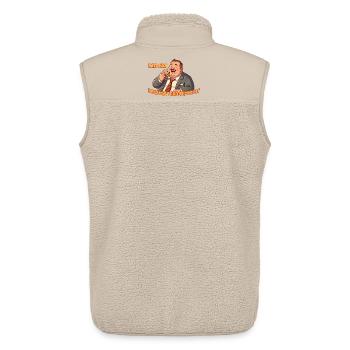 I'm Fat Afford It Funny Sarcastic Eating Food - Unisex Sherpa Gilet by Stanley/Stella - beige - Back - AI Model Male 178 light (178cm)