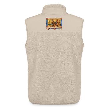 Krokodil & Hydra (1270) - Unisex Sherpaweste von Stanley/Stella - Beige - Hinten - AI Model Male 178 light (178cm)