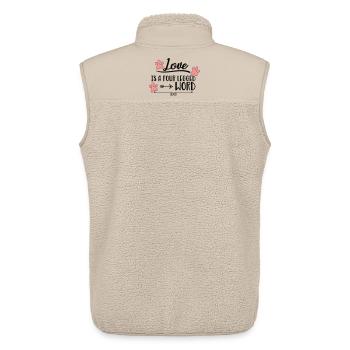 dog - Unisex Sherpa Gilet by Stanley/Stella - beige - Back - AI Model Male 178 light (178cm)