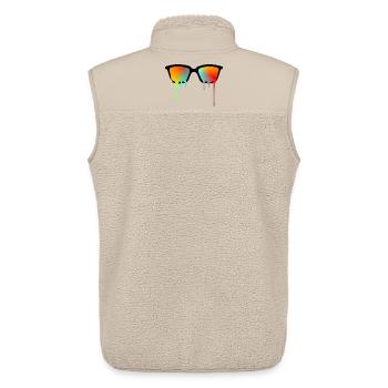sunglasses - Unisex Sherpa Gilet by Stanley/Stella - beige - Back - AI Model Male 178 light (178cm)