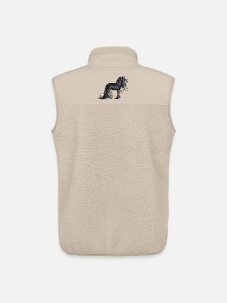 Sweet Friesian Horse - Unisex Sherpa Gilet by Stanley/Stella - beige