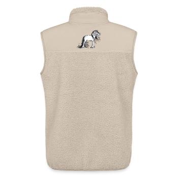 Cute Andalusian Horse - Veste sans manches sherpa unisexe Stanley/Stella - beige - Dos - AI Model Male 178 light (178cm)