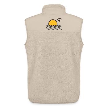 Coucher de soleil - Veste sans manches sherpa unisexe Stanley/Stella - beige - Dos - AI Model Male 178 light (178cm)