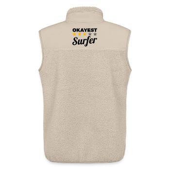 Surfeur moyen - Veste sans manches sherpa unisexe Stanley/Stella - beige - Dos - AI Model Male 178 light (178cm)