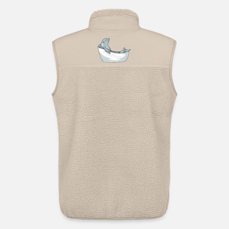 Baignoire Dolphin - Veste sans manches sherpa unisexe Stanley/Stella - beige
