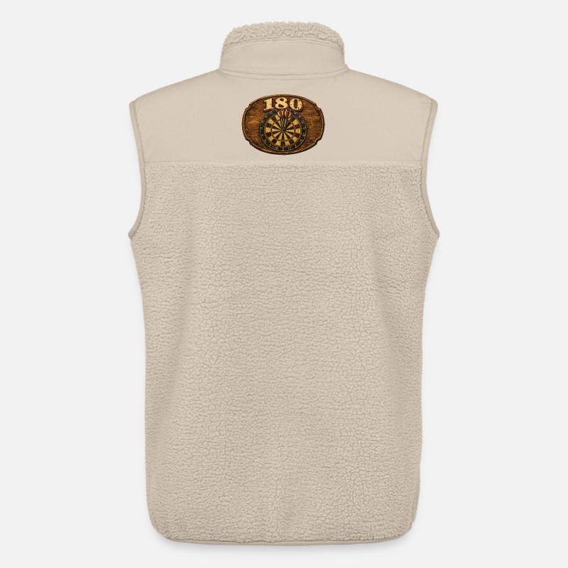 Cible de fléchettes rétro 180 pour joueurs de fléchettes - cadeau - Veste sans manches sherpa unisexe Stanley/Stella - beige