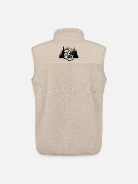 Absolute black, where it all begins - Unisex Sherpa Gilet by Stanley/Stella - beige