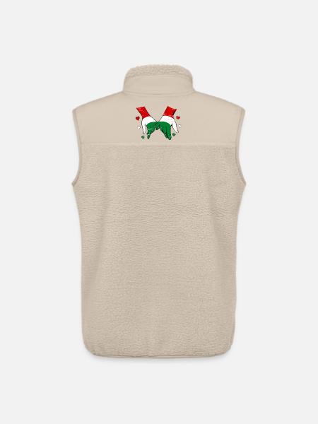 Hungary flag holding hands used - Unisex Sherpa Gilet by Stanley/Stella - beige