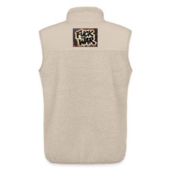 À LA GUERRE - Veste sans manches sherpa unisexe Stanley/Stella - beige - Dos - AI Model Male 178 light (178cm)