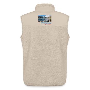 Achensee Tirol Retro Österreich Vintage Souvenir - Unisex Sherpaweste von Stanley/Stella - Beige - Hinten - AI Model Male 178 light (178cm)