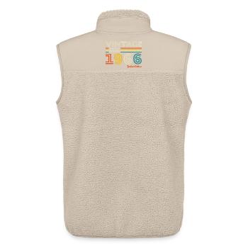 1966 Vintage Retro Birthday Gift - Unisex Sherpa Gilet by Stanley/Stella - beige - Back - AI Model Male 178 light (178cm)
